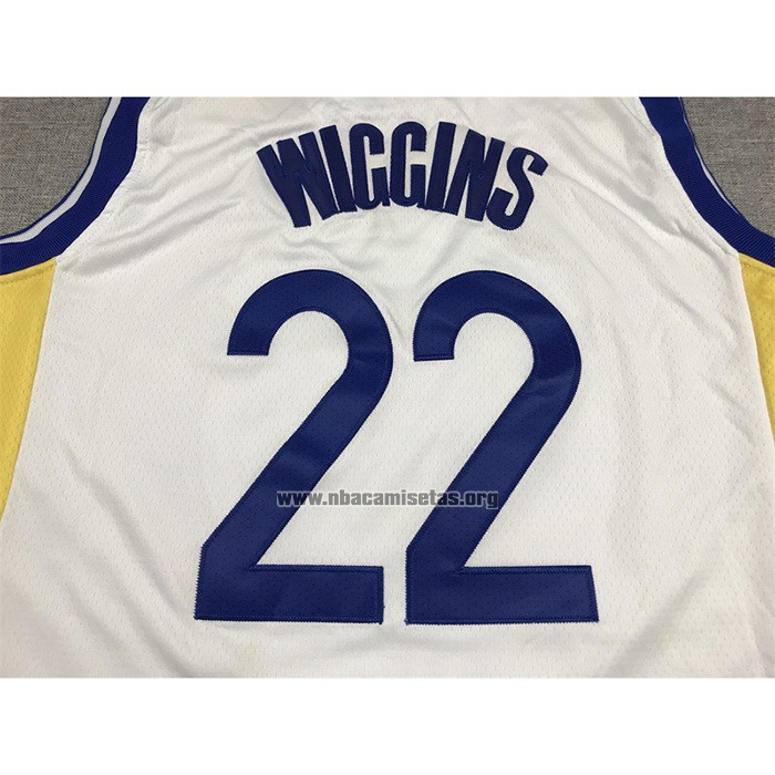 Camiseta Golden State Warriors Andrew Wiggins NO 22 Association Blanco